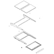 Refrigerator Shelf for Samsung RF4267HARS/XAA-01 - Part DA97-11455B
