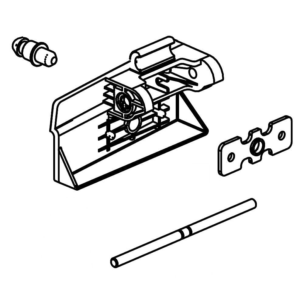 Part #da97-11913L, Samsung Refrigerator Freezer Door Handle Mounting Bracket, Right (Replaces Da97-11913M) / 3.94 x 2.56 x 1.18