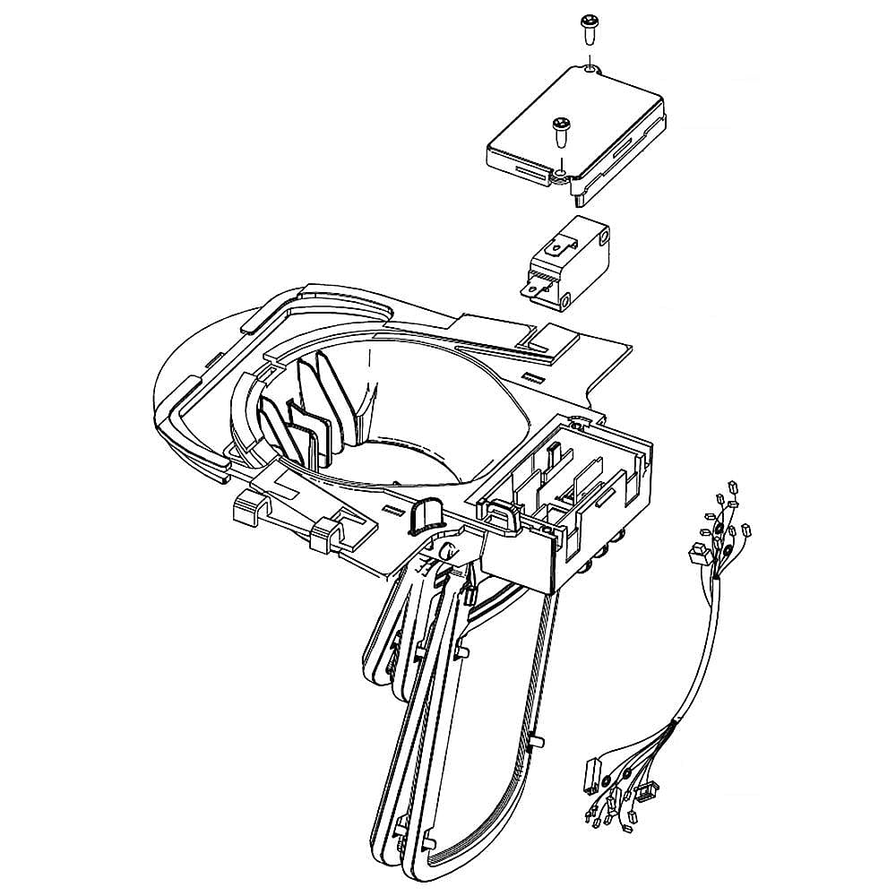 Part #da97-12628S, Refrigerator Dispenser Ice Chute Funnel And Lever / 12.28 x 5.35 x 3.78