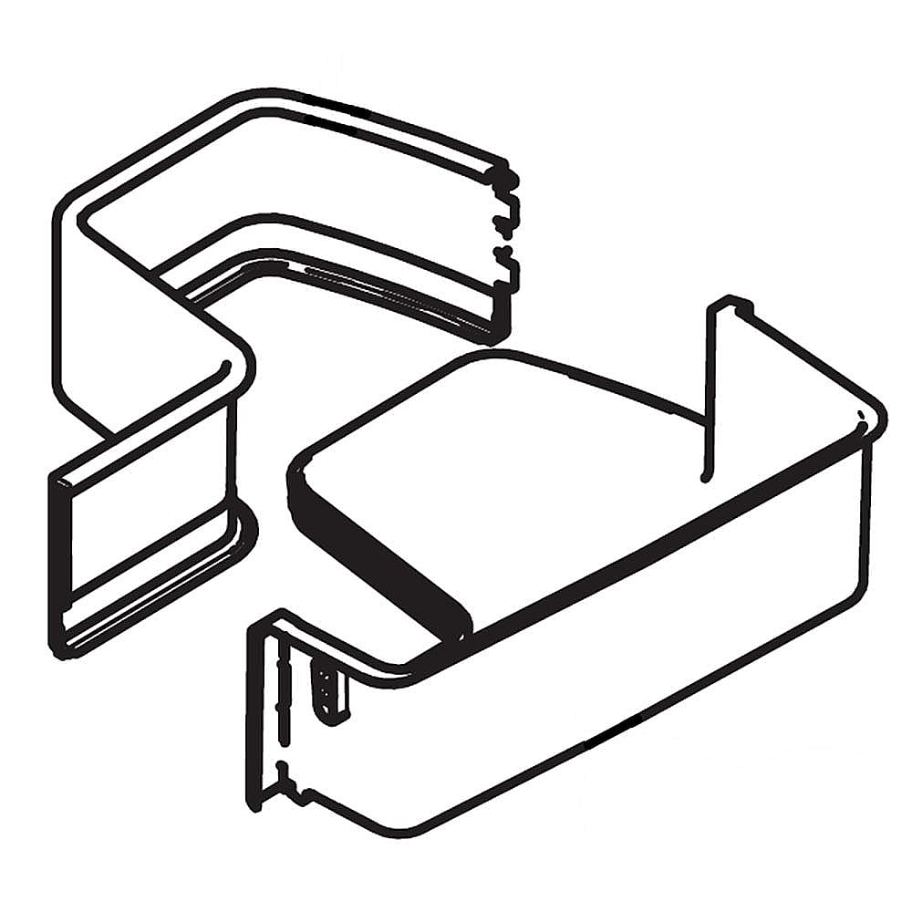 Part #da97-12651A, Refrigerator Dispenser Guard Door Bin / 8.98 x 14.49 x 4.17