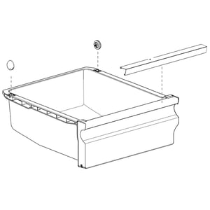 Refrigerator Crisper Drawer, Left DA97-12687J