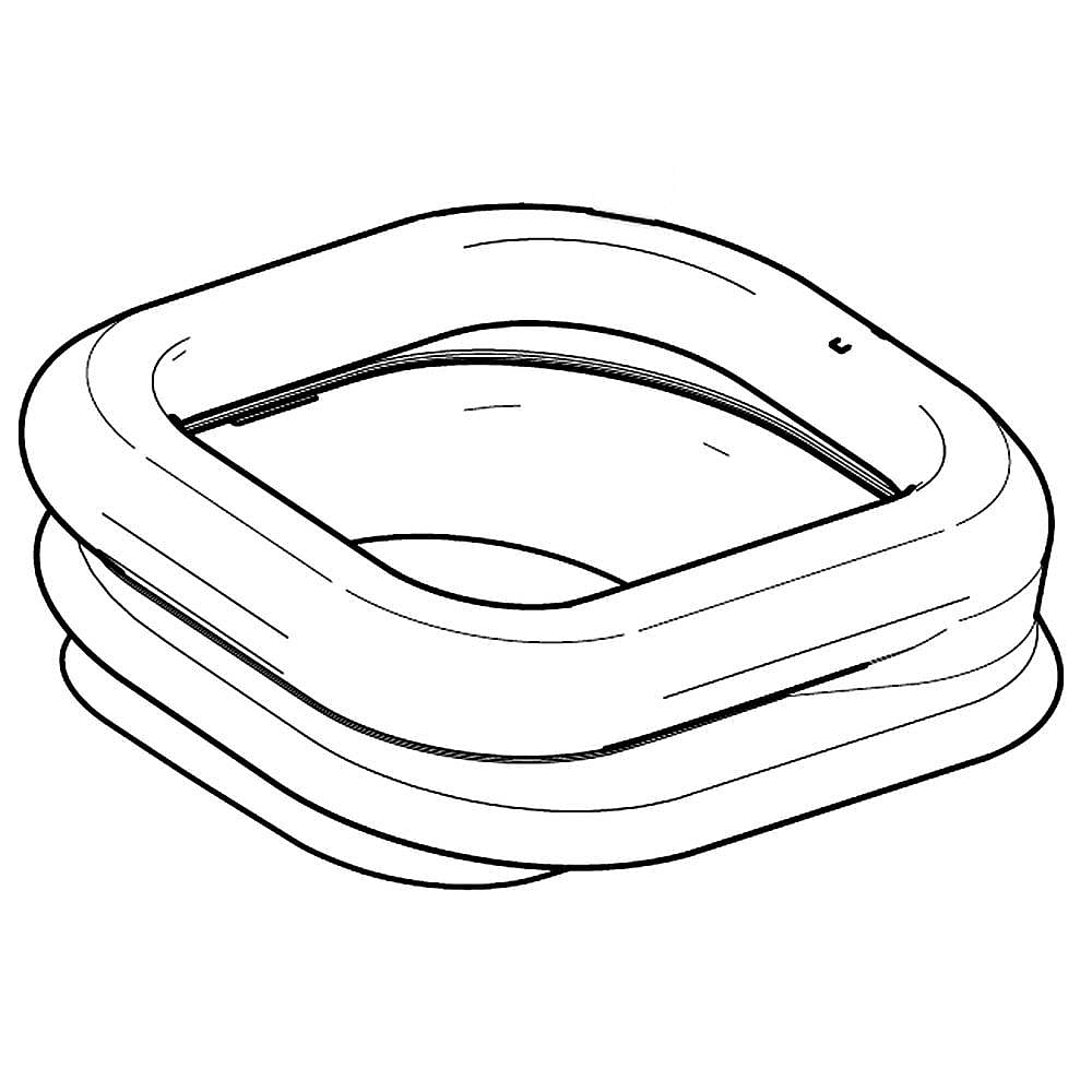 Part #da97-13431A, Refrigerator Dispenser Ice Chute Cap / 4.65 x 4.33 x 1.57
