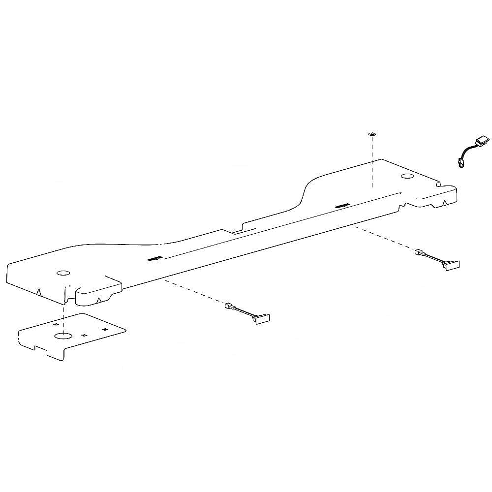 Part #da97-13703D, Refrigerator Door Hinge Cover (Replaces Da97-13703J, Da97-13703Q) / 42.91 x 15.39 x 7.09