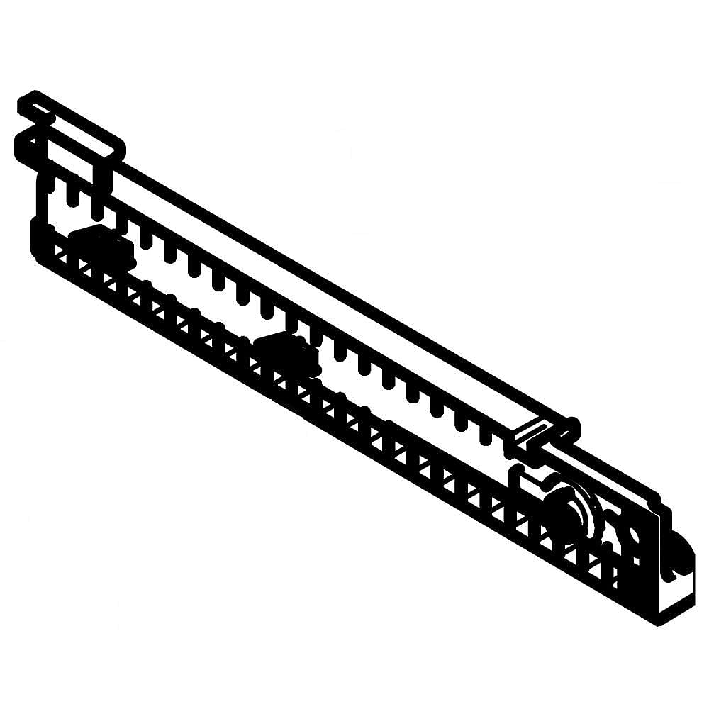 Part #da97-13838A, Refrigerator Crisper Drawer Slide Rail, Left / 11.69 x 2.87 x 0.98