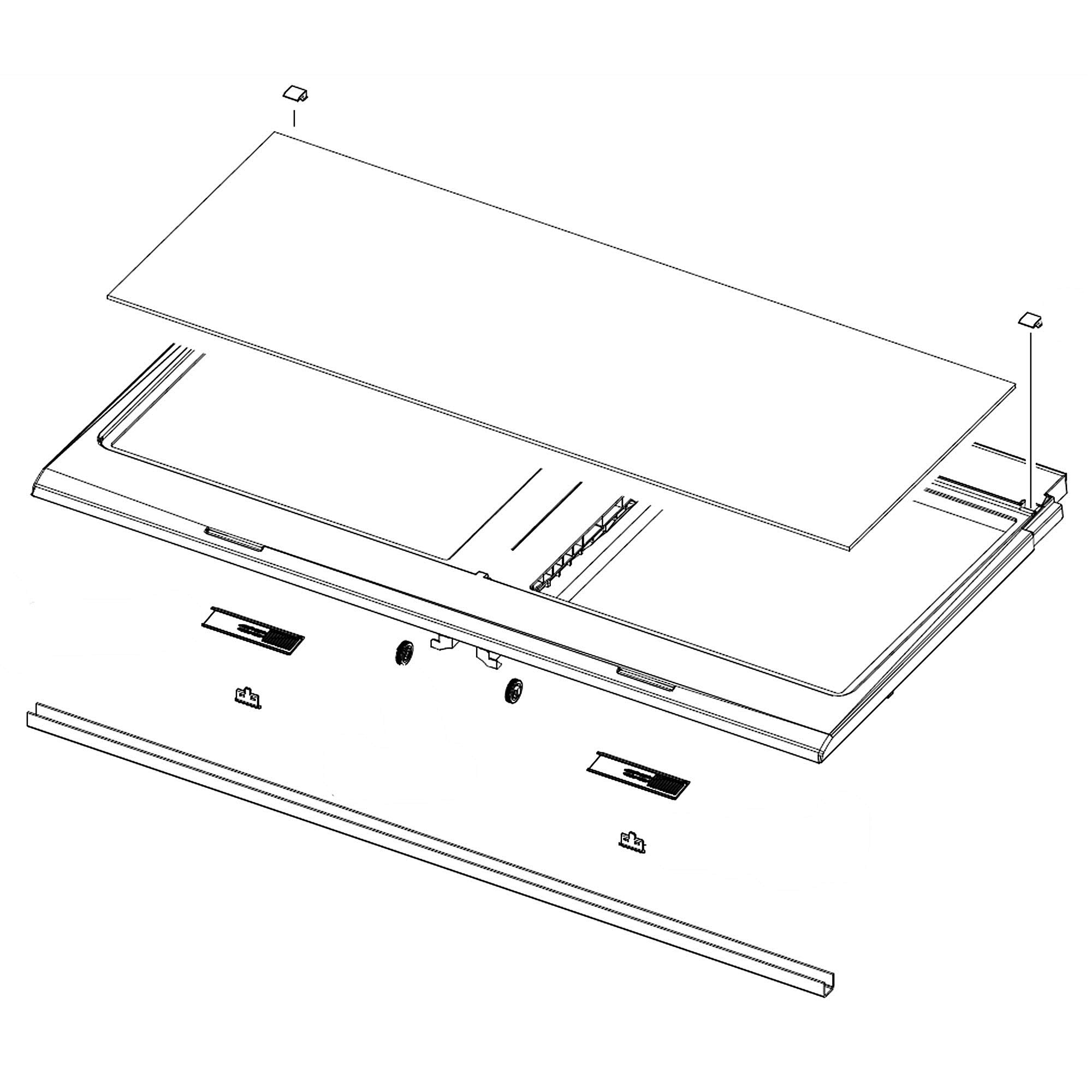 Part #da97-13840C, Refrigerator Crisper Drawer Cover Assembly
