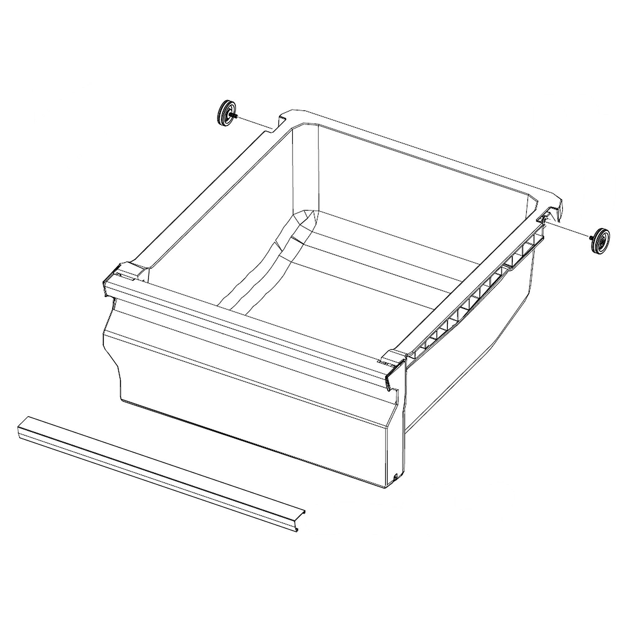 Samsung Part #da97-13841J, Refrigerator Crisper Drawer, Right