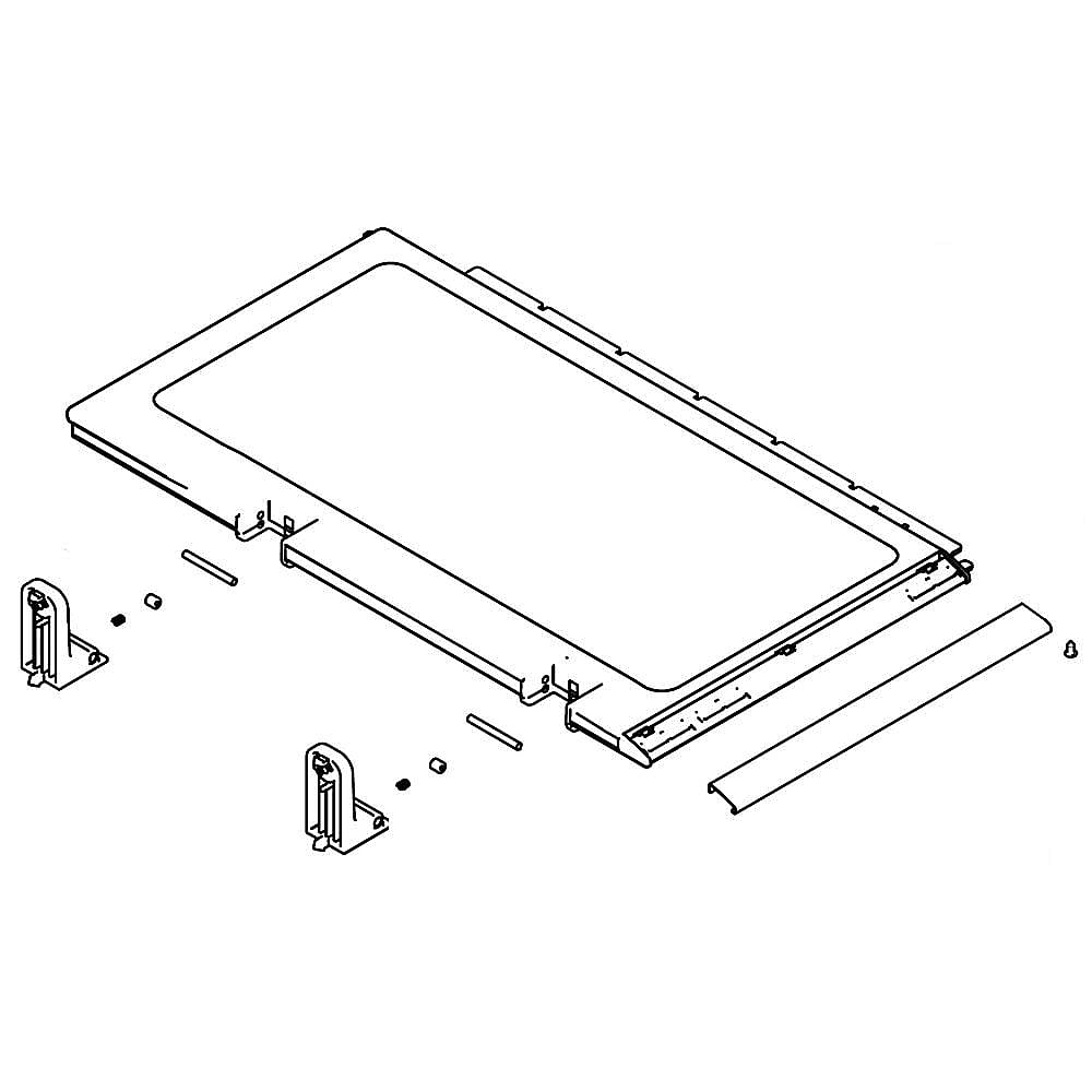 Samsung Part #da97-14317A, Refrigerator Folding Shelf Assembly | 16.61 x 8.39 x 1.77