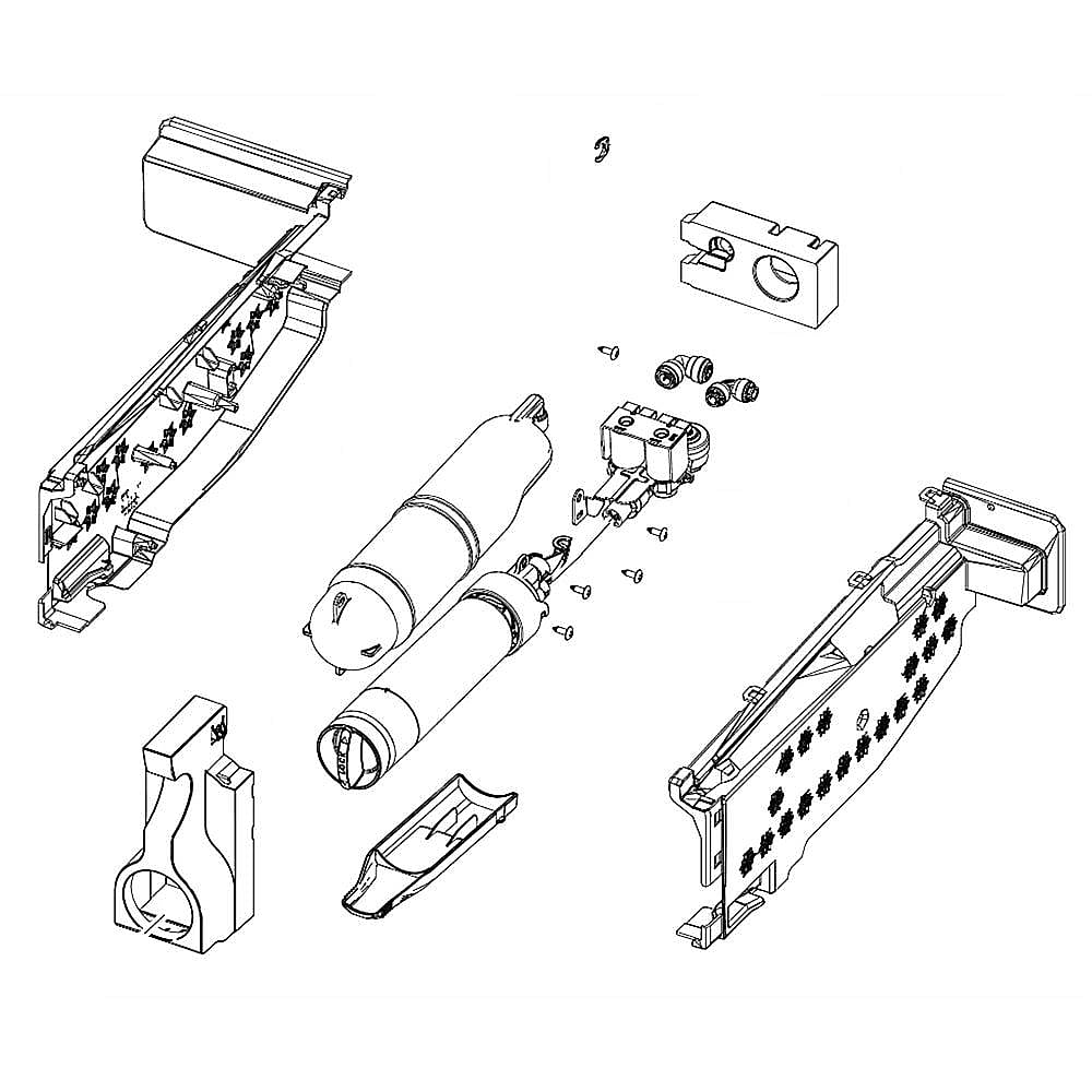 Part #da97-14528F, Refrigerator Water Filter Housing Assembly / 15.75 x 6.69 x 10.63
