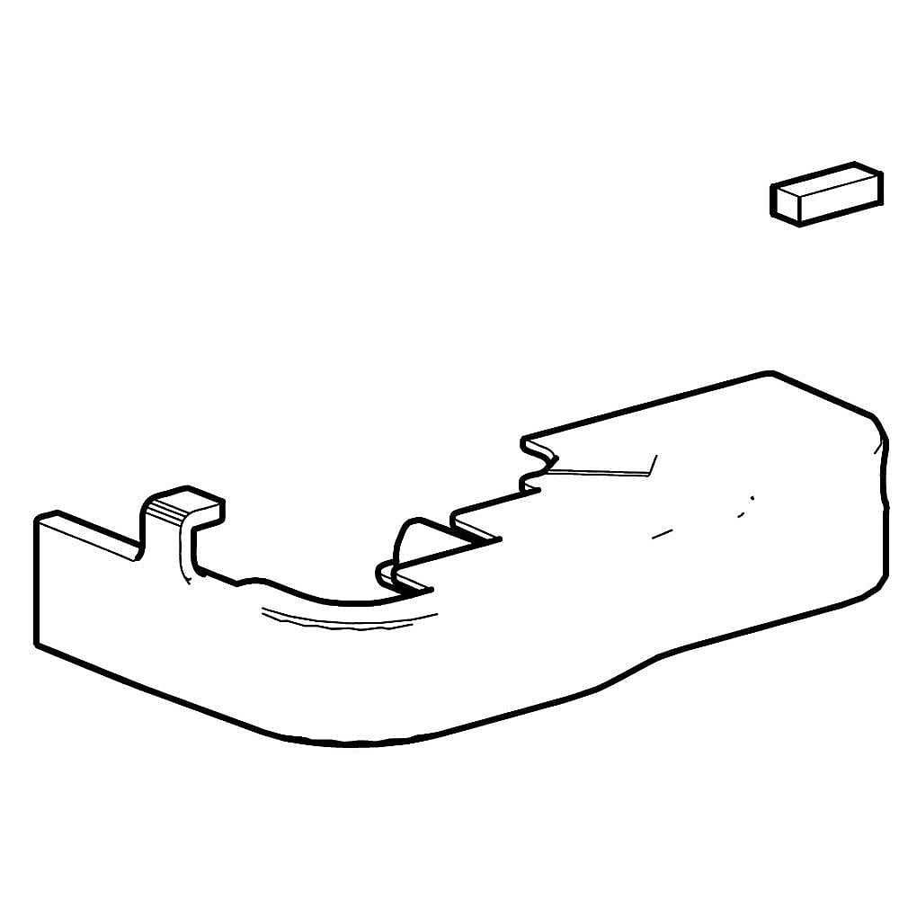 Part #da97-14537B, Refrigerator Leveling Leg Cover, Left / 5.98 x 1.50 x 3.94