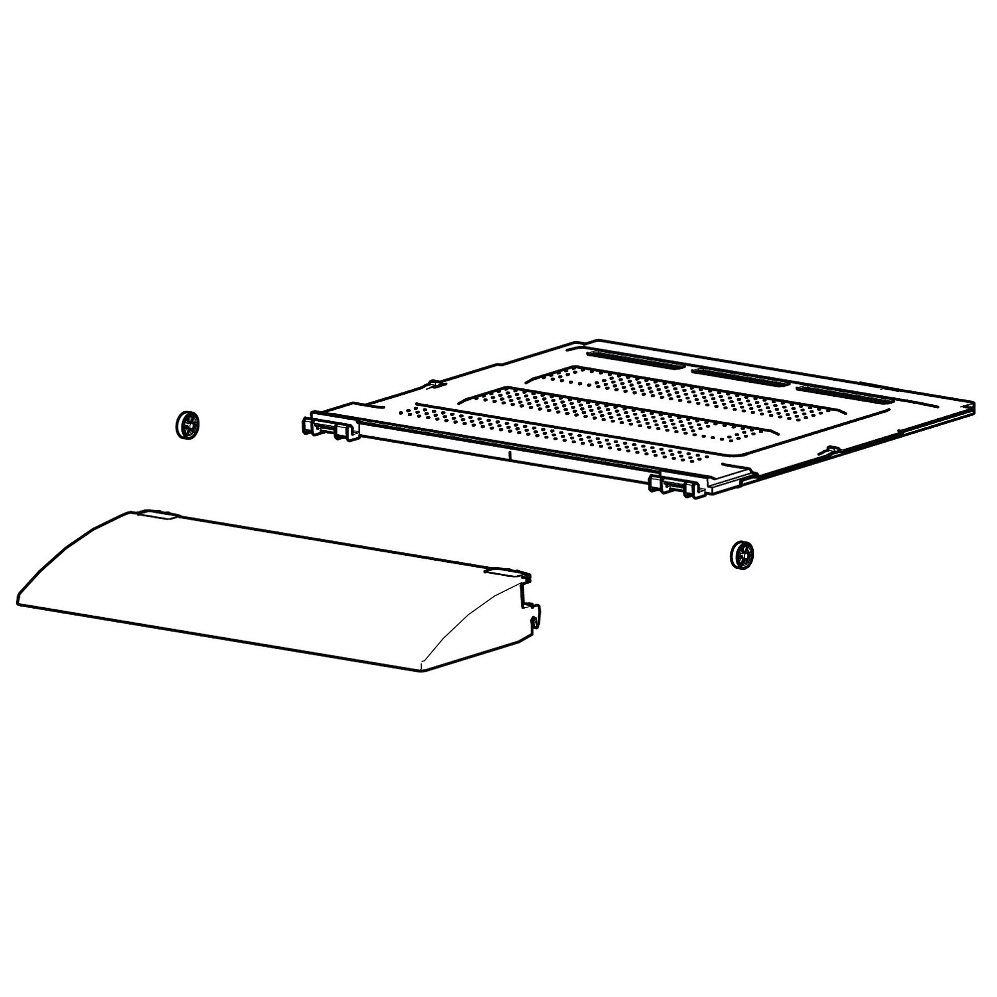 Part #da97-14716A, Refrigerator Crisper Drawer Cover Assembly / 16.93 x 15.94 x 1.57