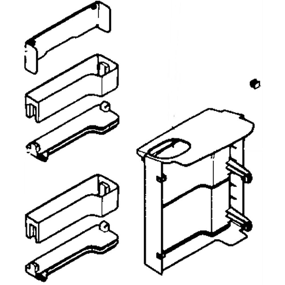 Part #da97-15028A, Refrigerator Door Utility Bin Assembly