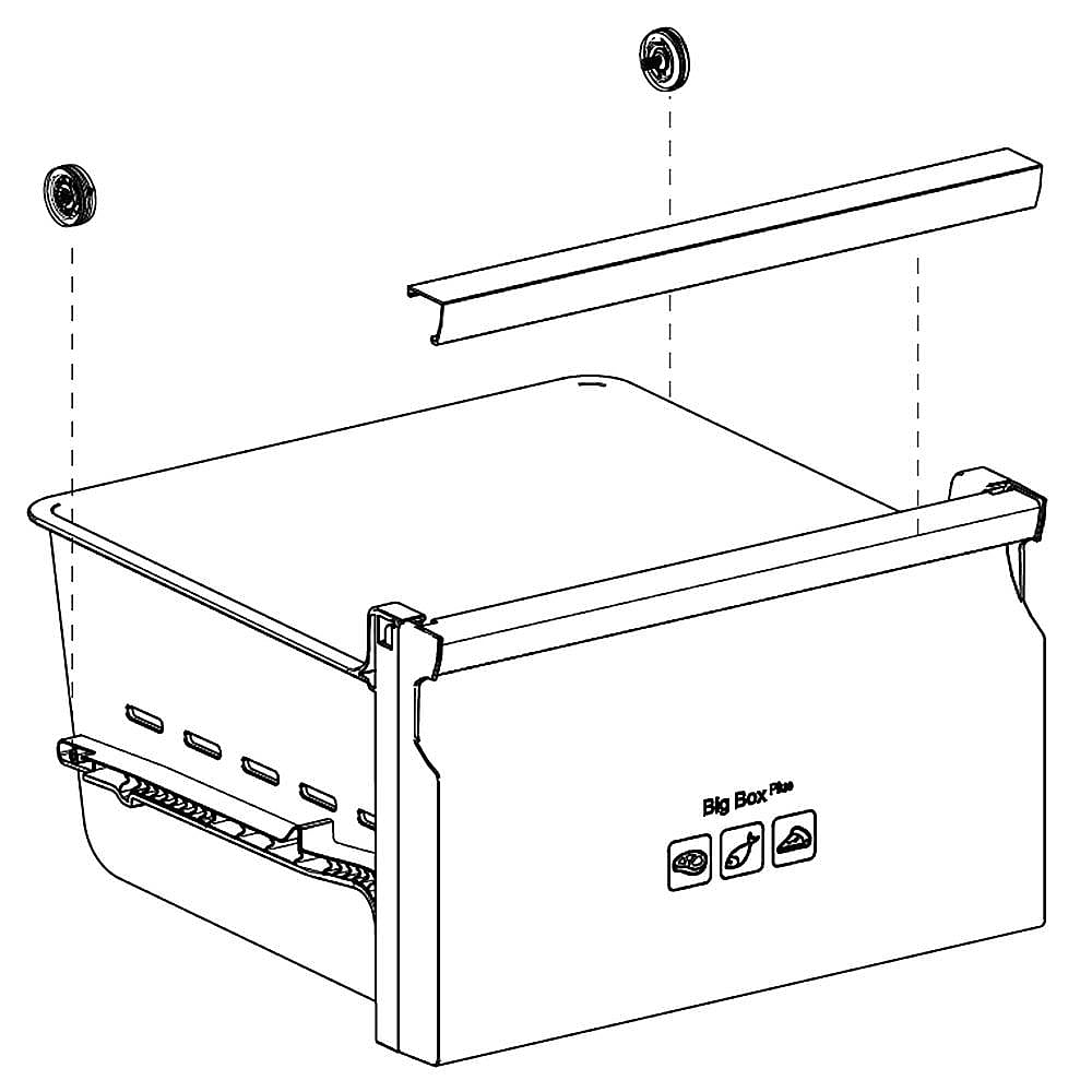Part #da97-15359C, Refrigerator Freezer Drawer