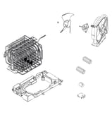 Refrigerator Condenser Coil and Fan Motor Assembly