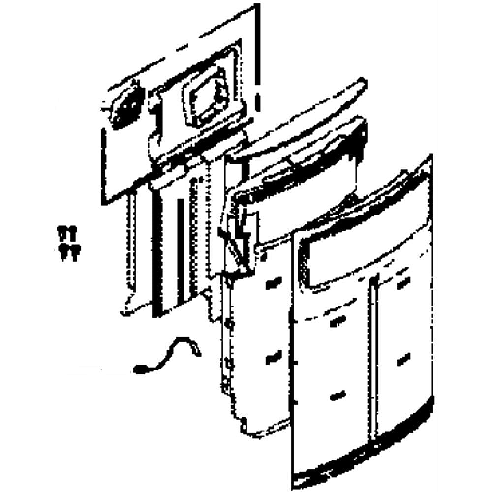 Part #da97-16028B, Refrigerator Fresh Food Evaporator Cover Assembly / 25.20 x 17.09 x 2.52