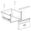 Refrigerator Freezer Drawer for Samsung RF28K9070SG/AA-02 - Part DA97-16213B