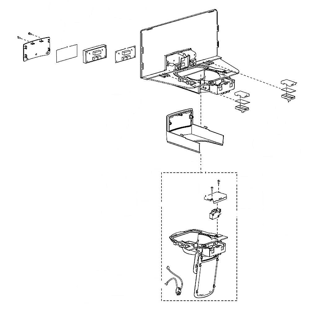 Part #da97-16754A, Refrigerator Dispenser Cover Assembly
