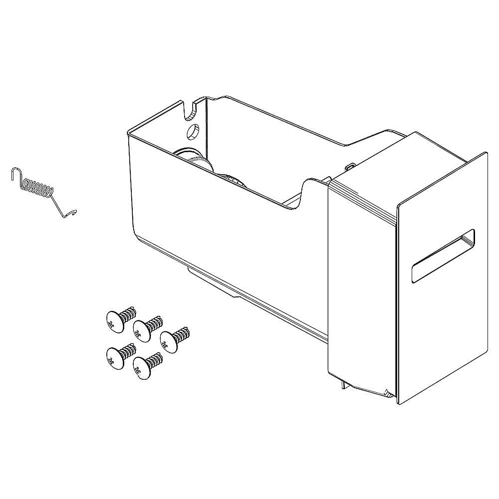 Part #da97-17285A, Samsung Refrigerator Ice Container Assembly / 12.25 x 7.75 x 17.25