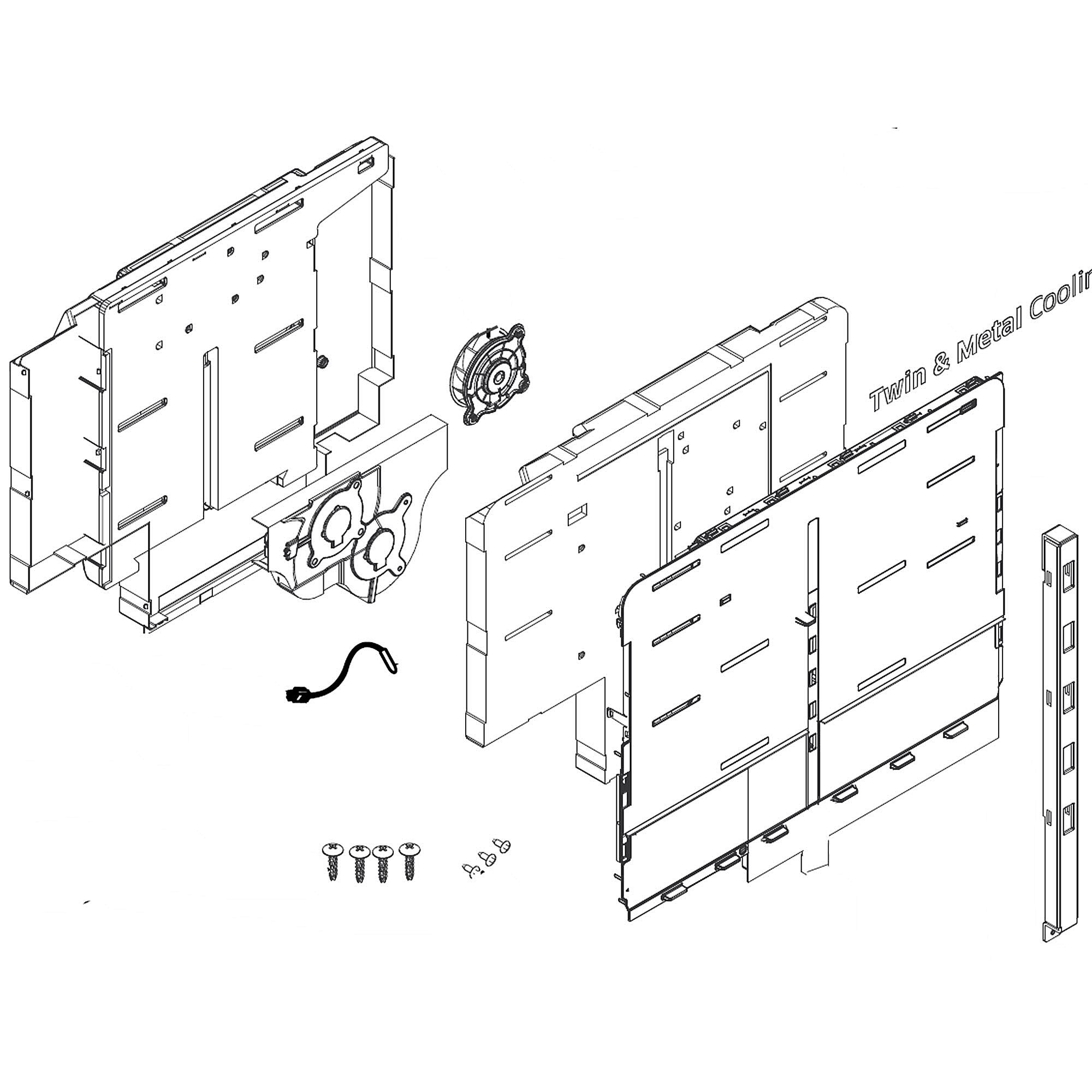 Samsung Part #da97-17362A, Refrigerator Evaporator Cover Assembly | 31.50 x 24.41 x 2.76