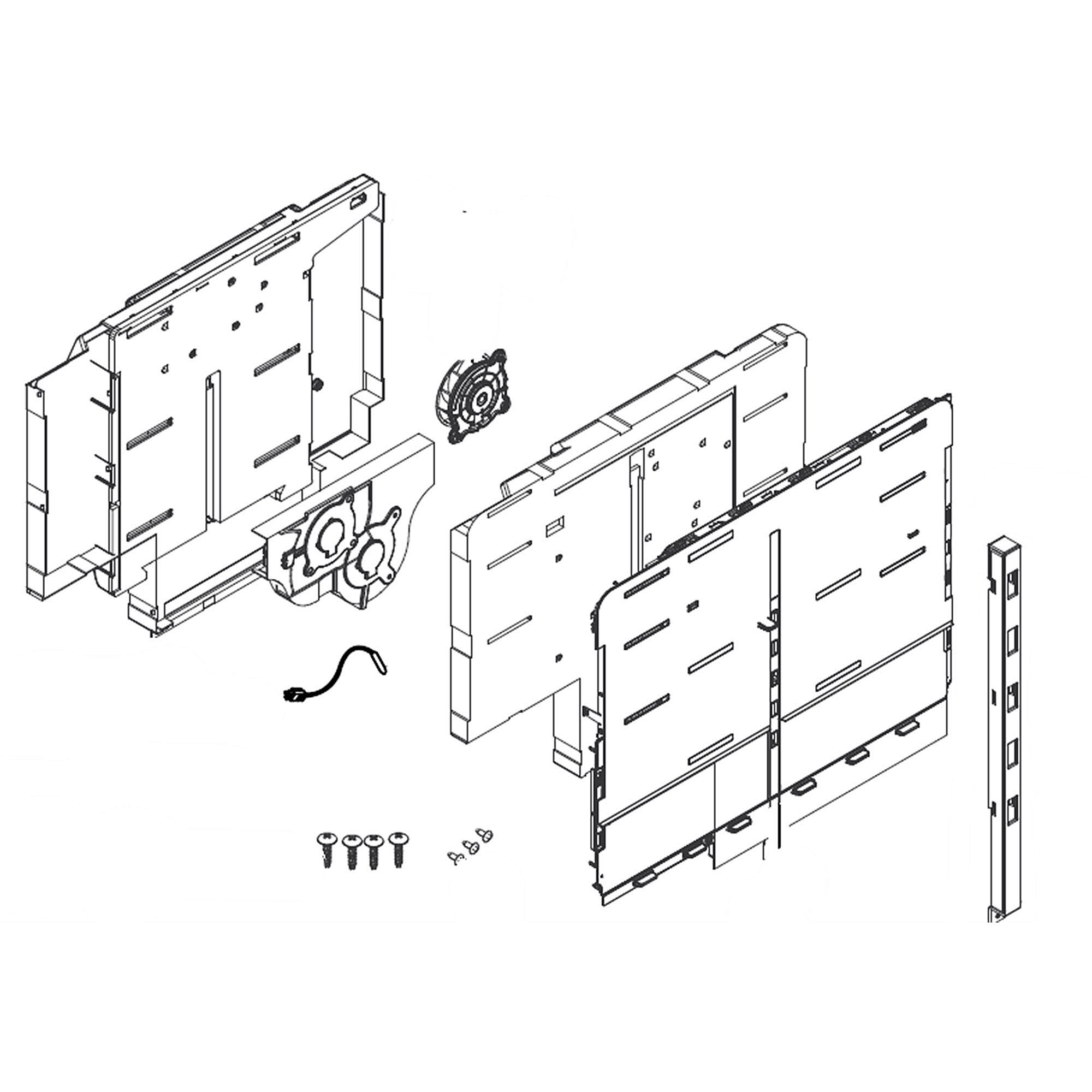 Samsung Part #da97-17362B, Refrigerator Evaporator Cover Assembly | 32.28 x 24.80 x 2.56