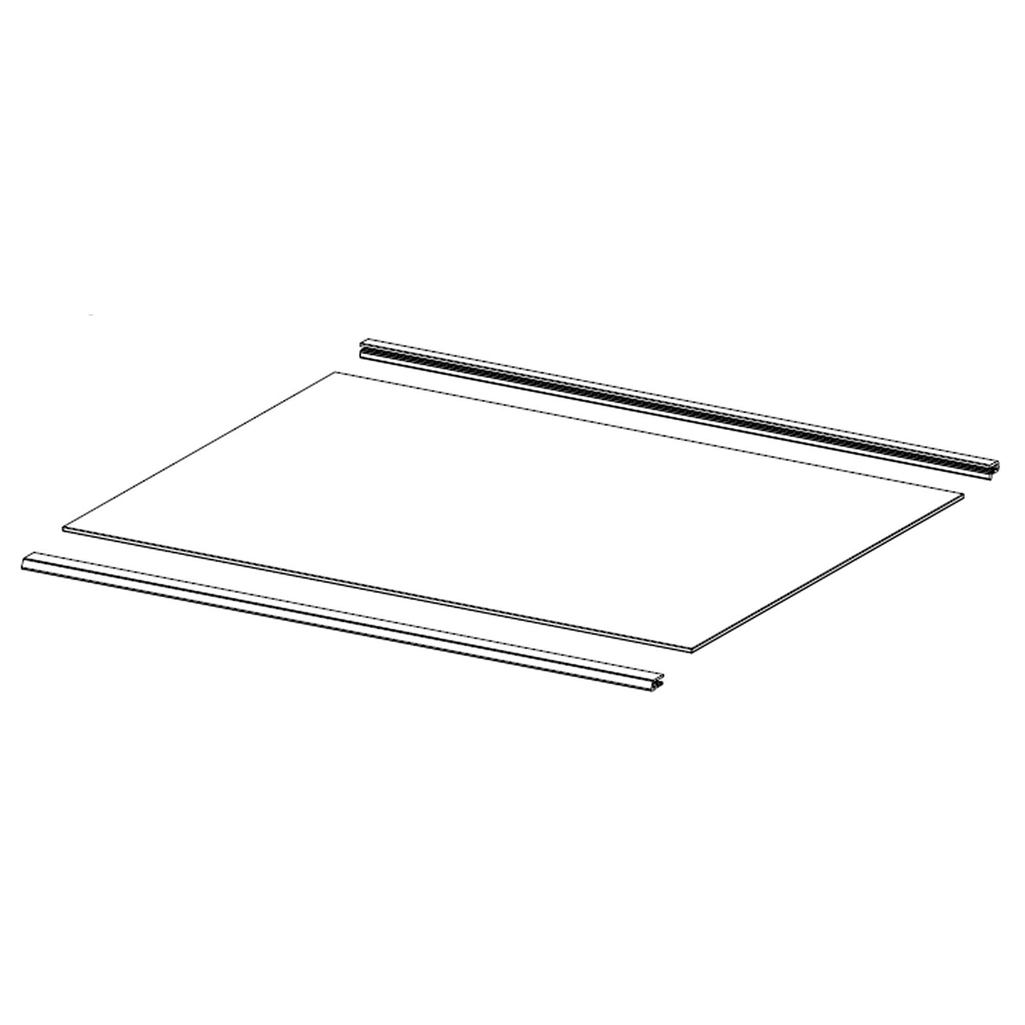 Part #da97-17478A, Refrigerator Glass Shelf Assembly