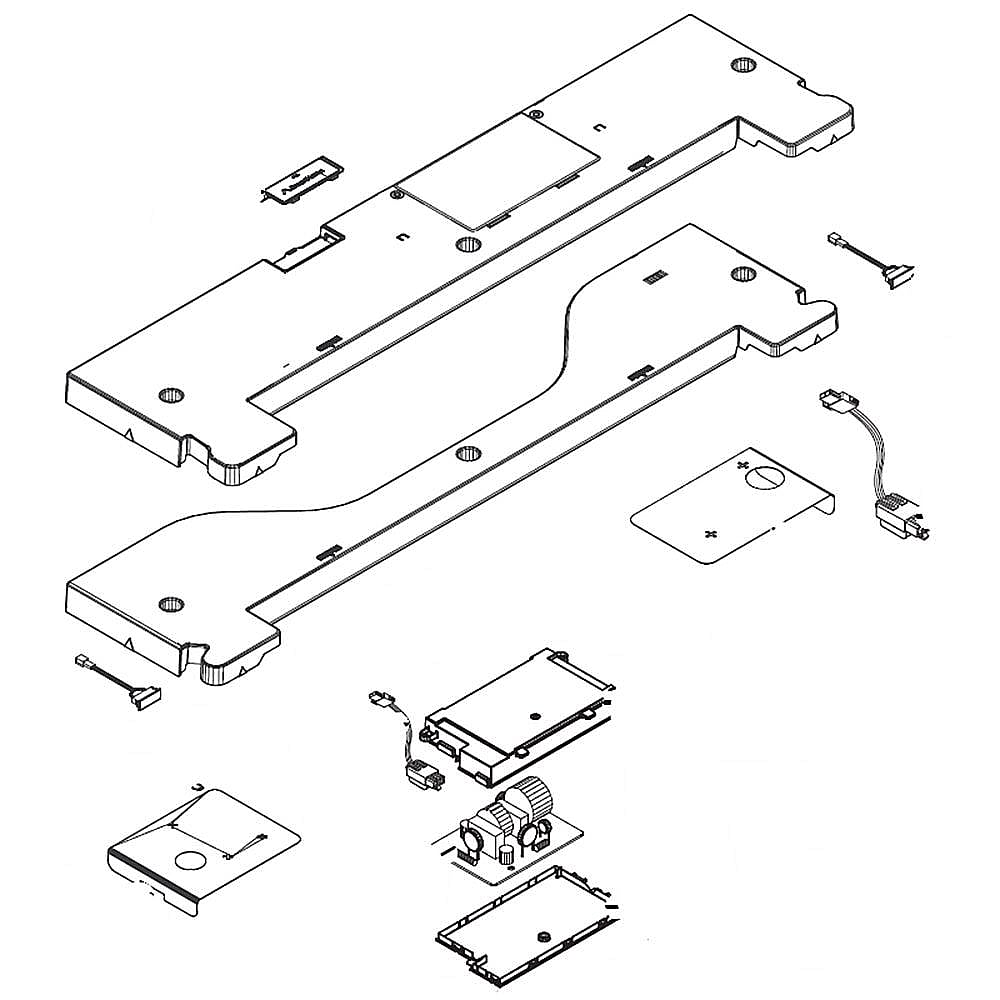 Part #da97-17979A, Refrigerator User Interface And Top Cover Assembly