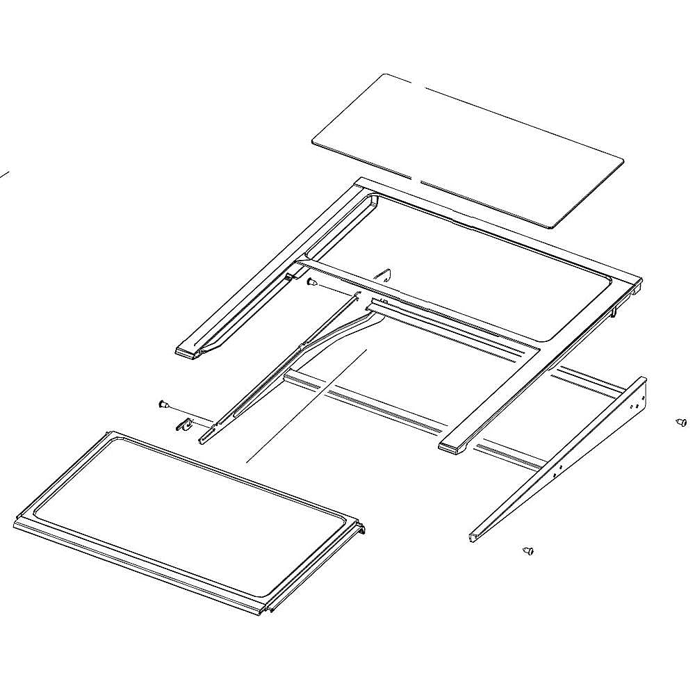 Samsung Part #da97-20047A, Refrigerator Quick-Space Shelf Assembly