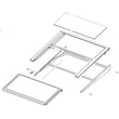 Refrigerator Quick-space Shelf Assembly for Samsung RF28R7201DT/AA-00 - Part DA97-20047A