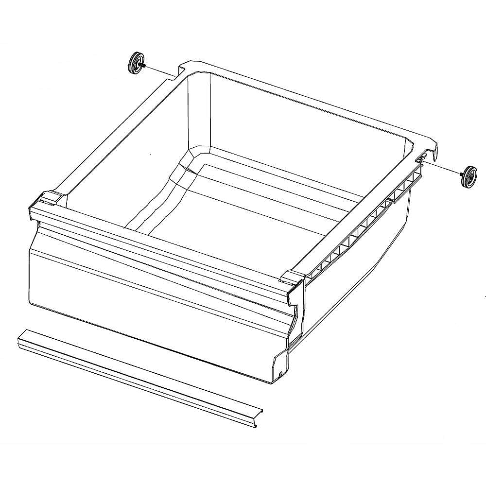 Refrigerator Crisper Drawer Assembly, Left