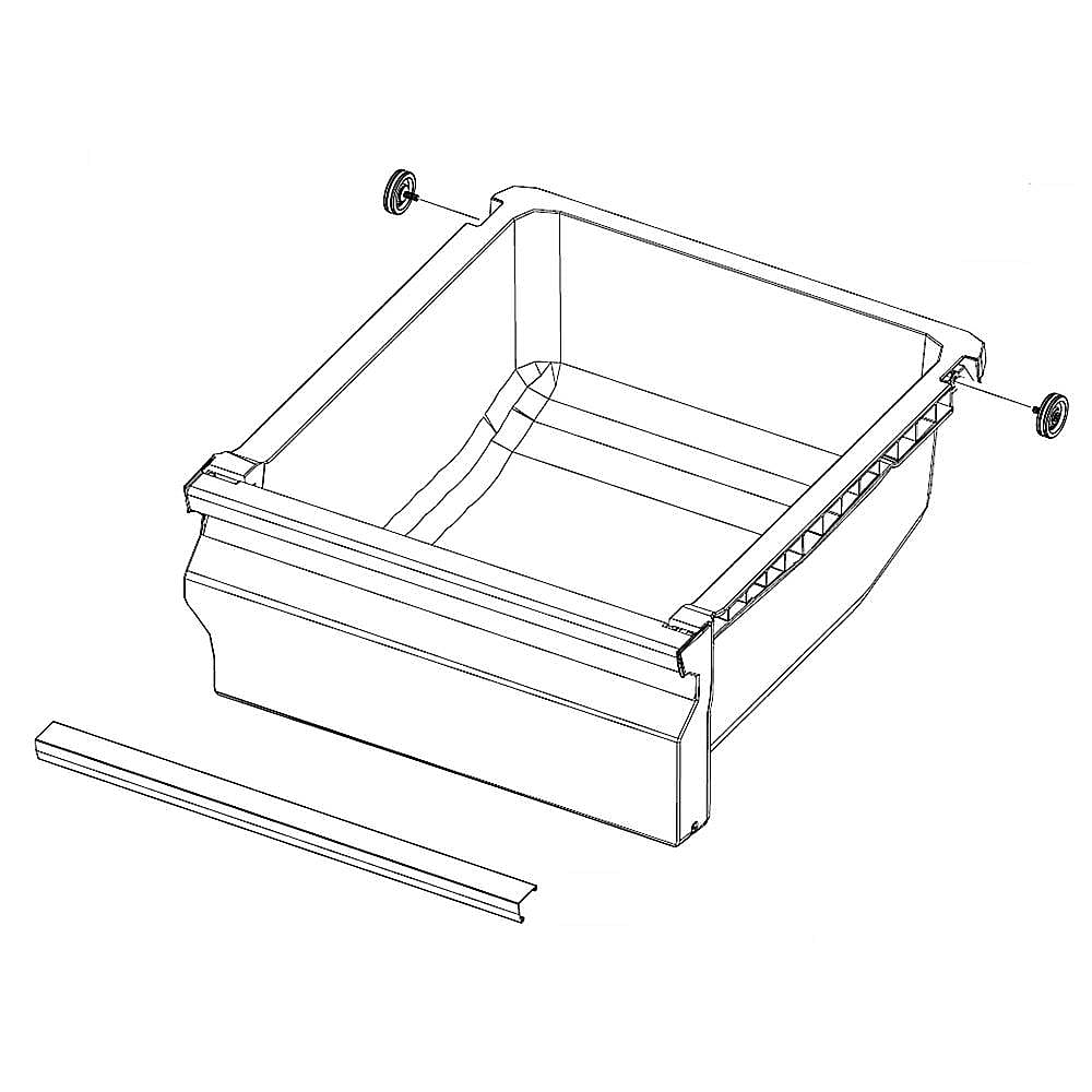 Part #da97-20059A, Samsung Refrigerator Crisper Drawer, Right