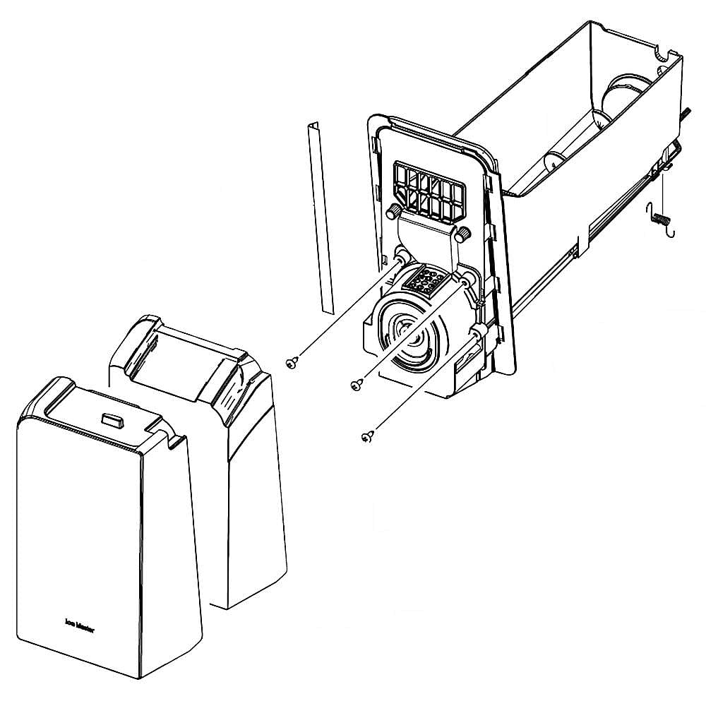 Part #da97-20156B, Samsung Refrigerator Ice Container Assembly (Replaces Da97-20156A) / 12.99 x 7.48 x 21.65
