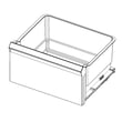 Refrigerator Crisper Drawer, Upper for Samsung RS22T5561SR/AA-02 - Part DA97-20627A