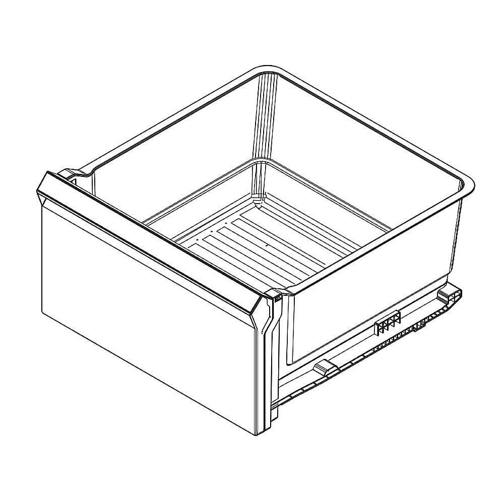 Part #da97-20631A, Samsung Refrigerator Crisper Drawer, Upper
