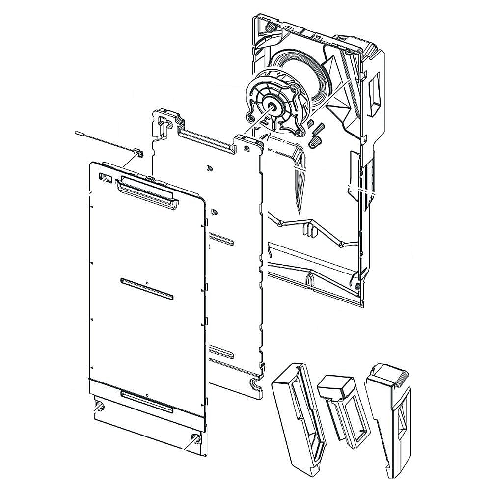 Part #da97-20713A, Refrigerator Freezer Air Duct Cover And Fan Assembly