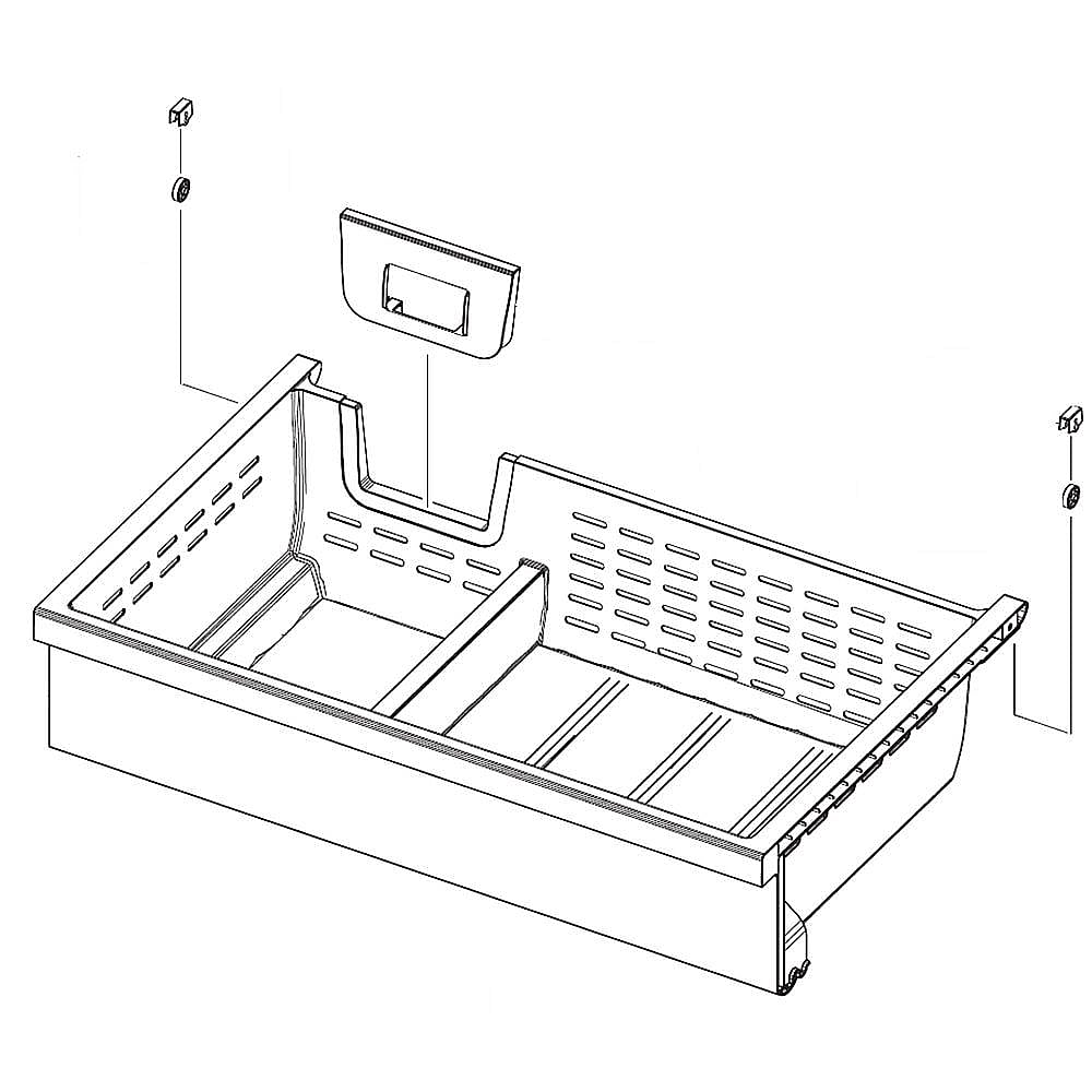 Part #da97-20999A, Refrigerator Freezer Tray, Upper