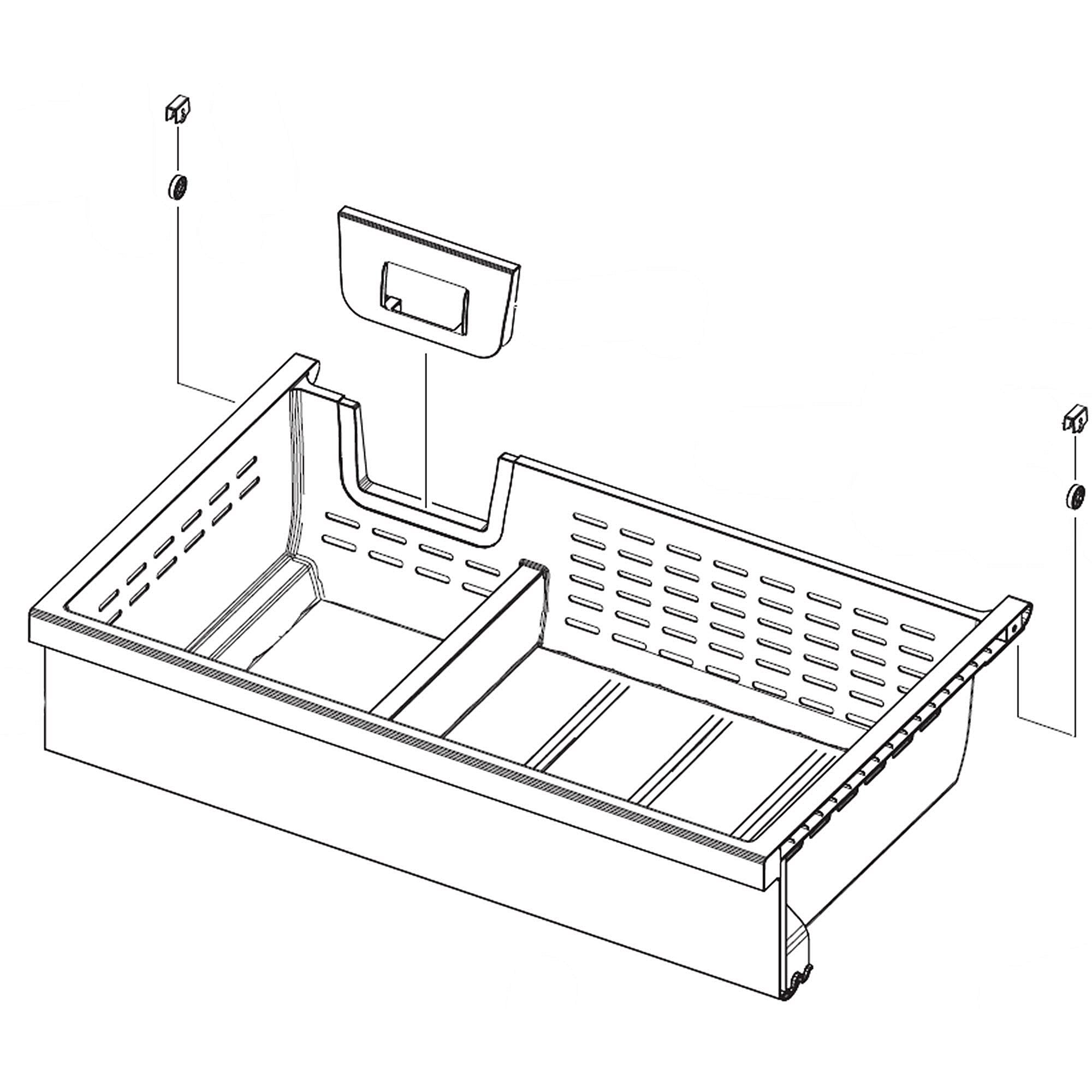 Part #da97-20999B, Refrigerator Freezer Tray Assembly, Upper