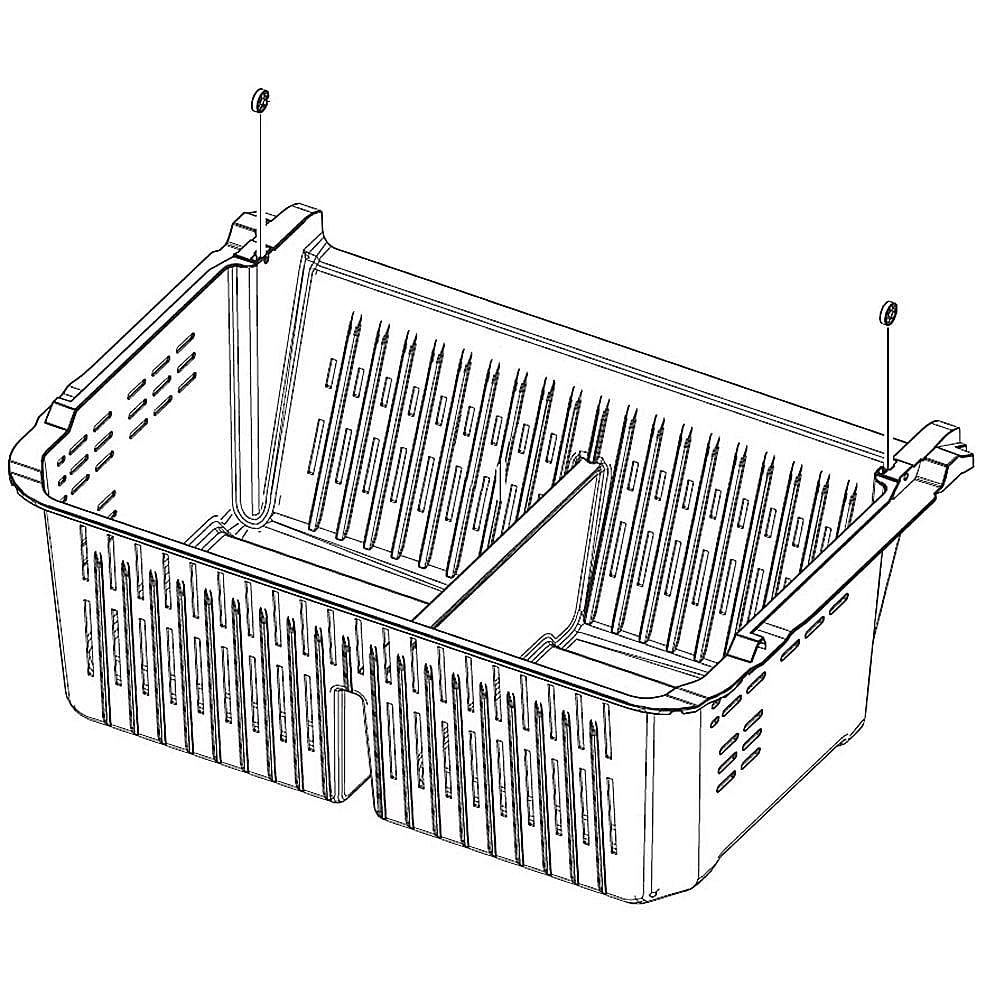 Part #da97-21001A, Refrigerator Freezer Basket, Lower