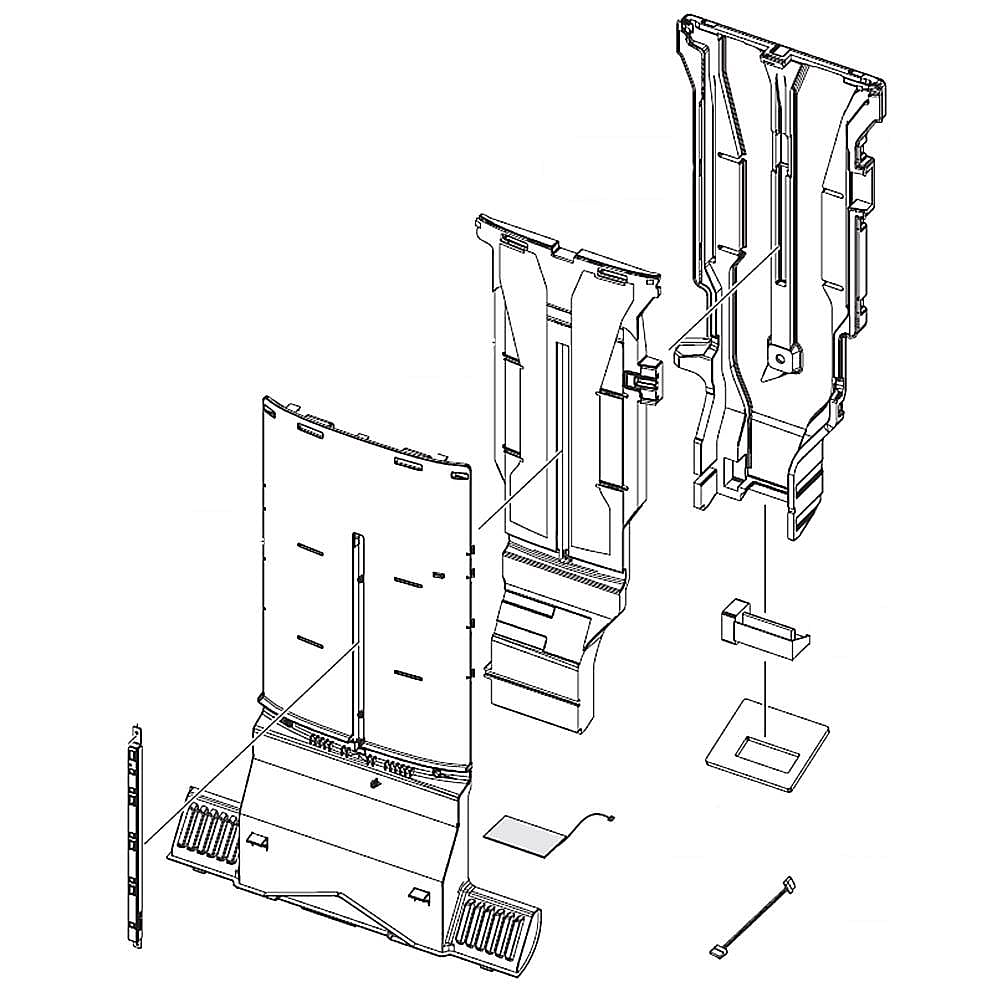 Part #da97-21004A, Refrigerator Air Duct And Cover Assembly