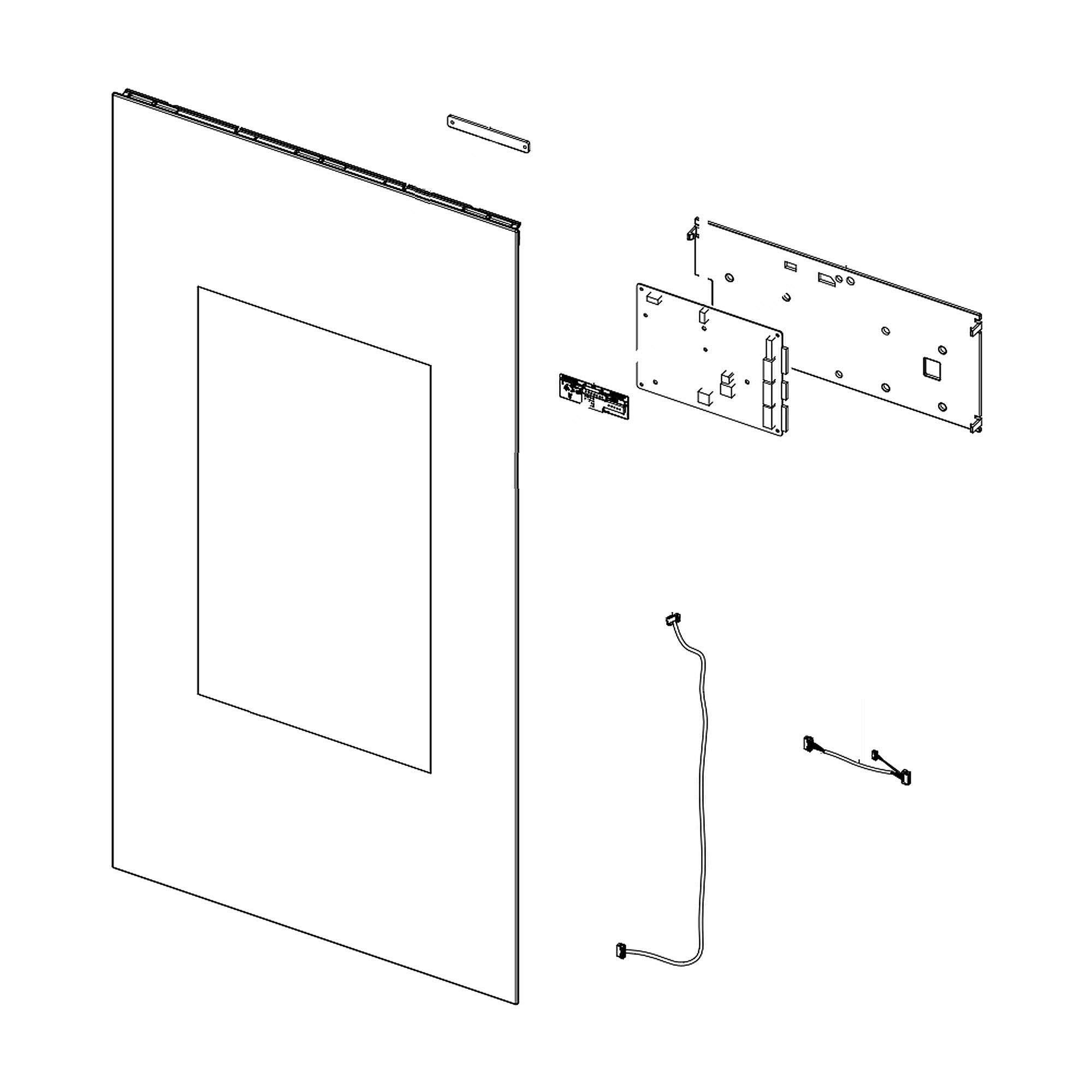 Samsung Part #da99-04371M, Refrigerator Door Outer Custom Panel, Right