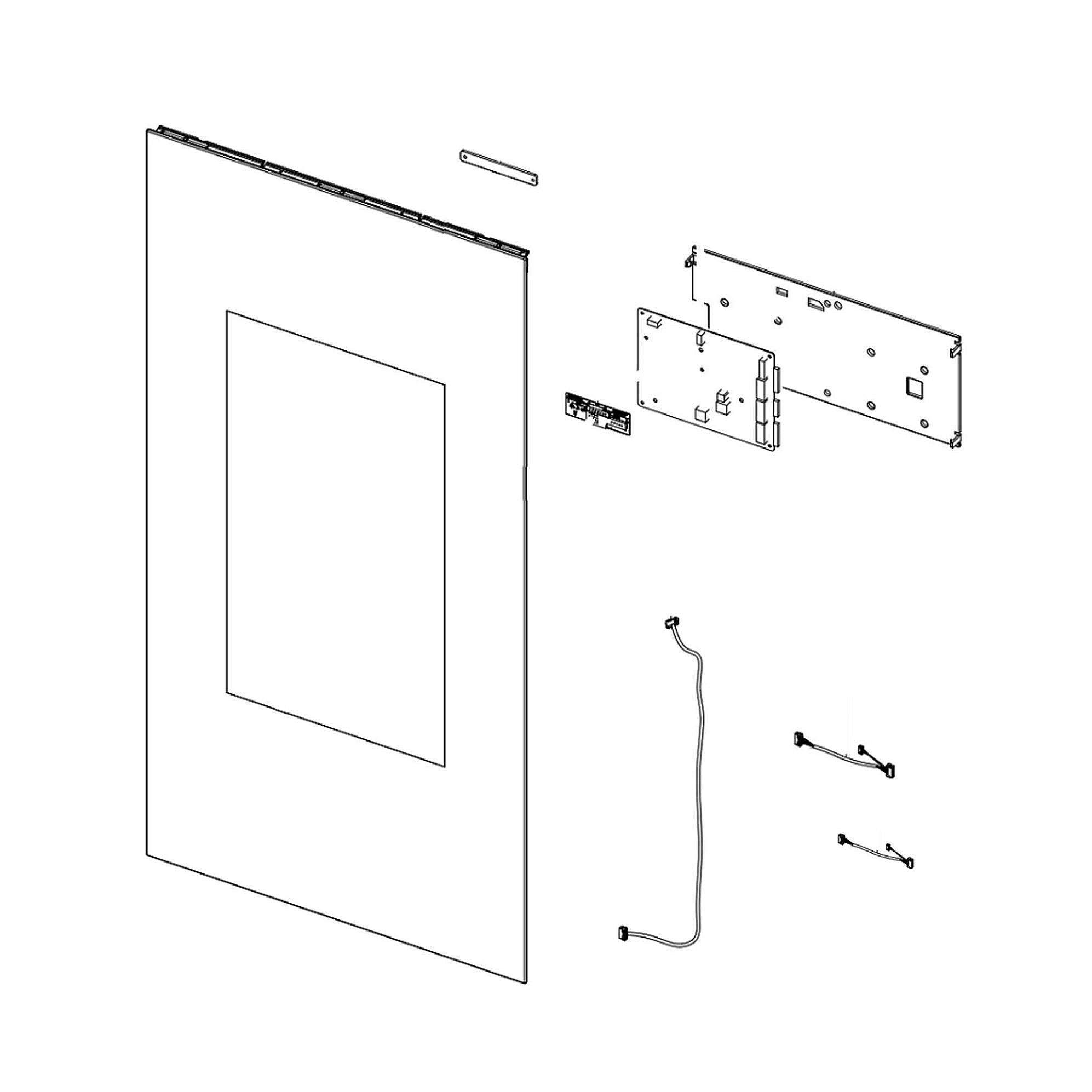 Part #da99-04371R, Refrigerator Door Custom Outer Panel, Right
