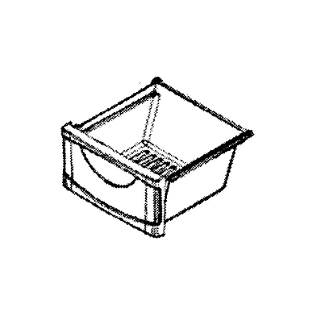 Part #12772713P, Fisher & Paykel Refrigerator Crisper Drawer / 18.70 x 18.00 x 8.60