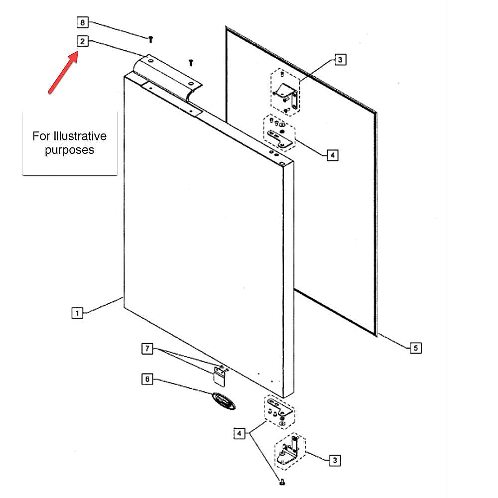 Part #239183, Fisher & Paykel Refrigerator Handle
