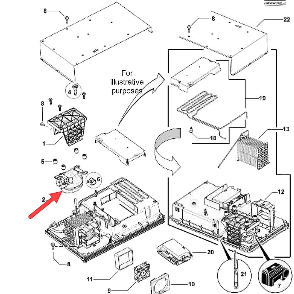 Part #840422P, Fisher & Paykel Refrigerator Compressor