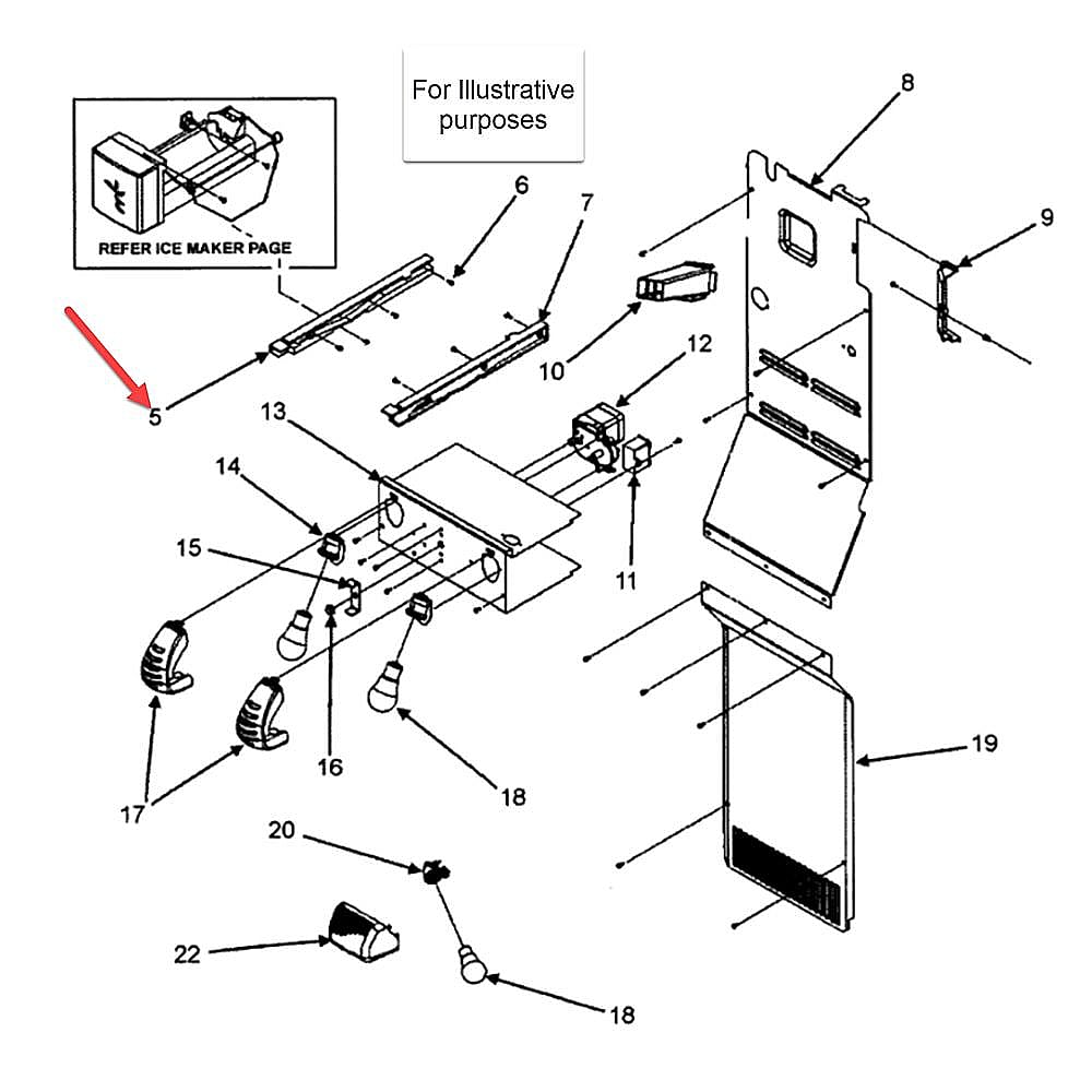 Part #d7849912, Fisher & Paykel Refrigerator Glide