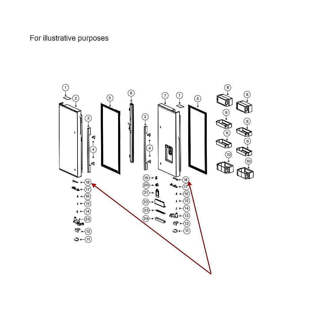 Part #h0064001874B, Fisher & Paykel Pcb Led Under Door Light