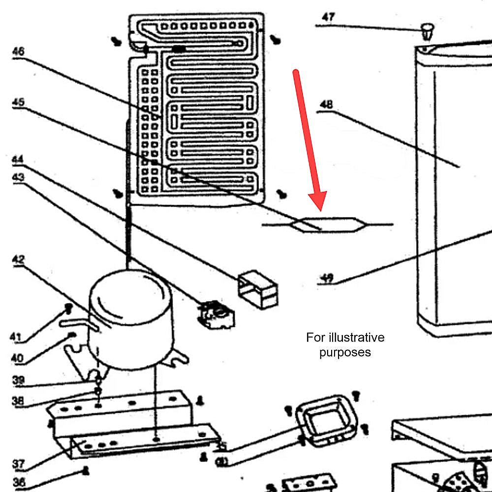 Part #432.47, Danby Refrigerator Filter Dryer