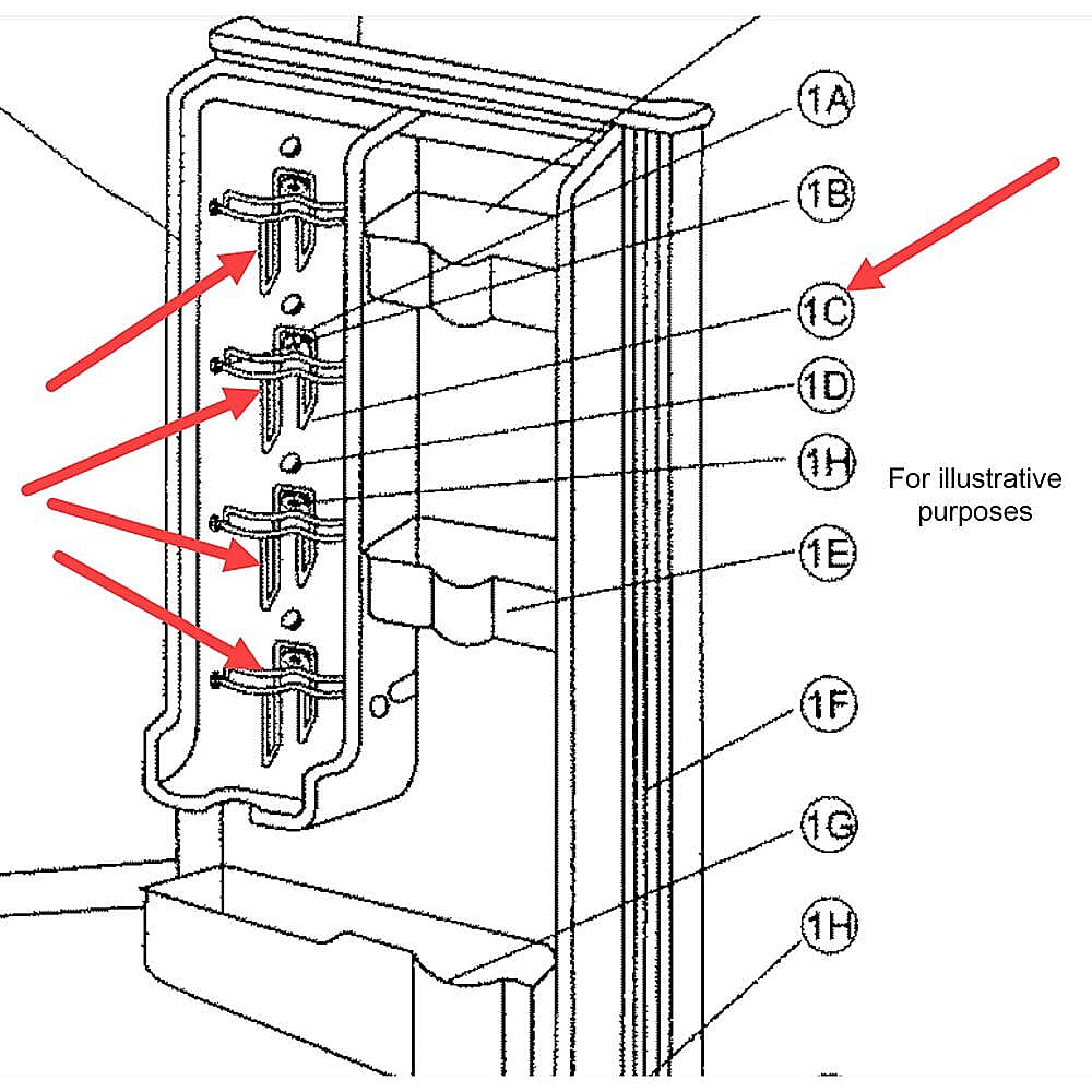 Kenmore Part #483.01C, Refrigerator Can Support Rail