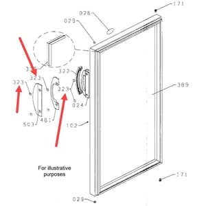 Danby Refrigerator Handle Hole Plug 528212