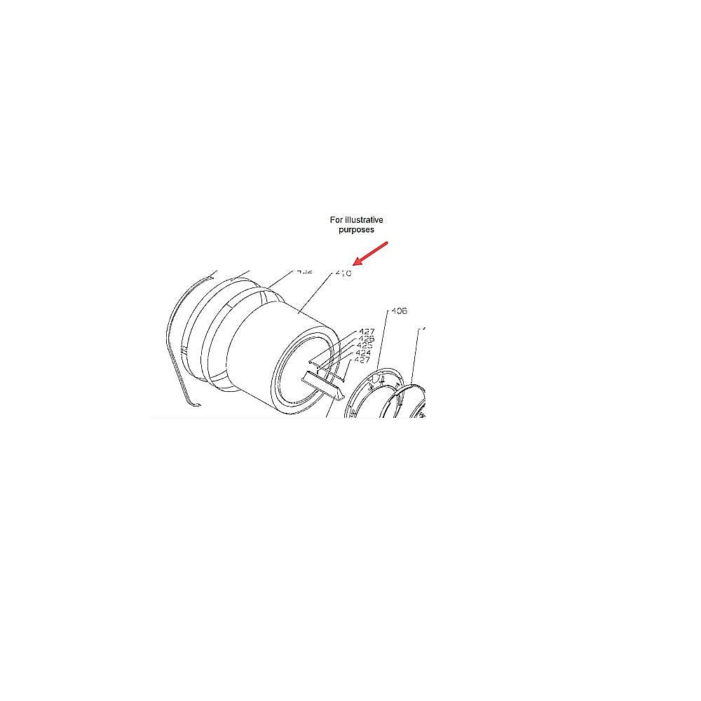 Photo of Part #609847, Dcd5505W Dru from Repair Parts Direct