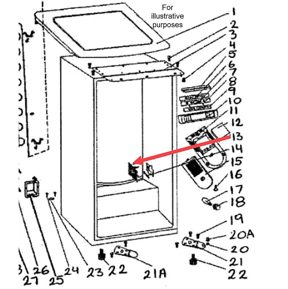 Danby Beverage Cooler Temperature Sensor Cover