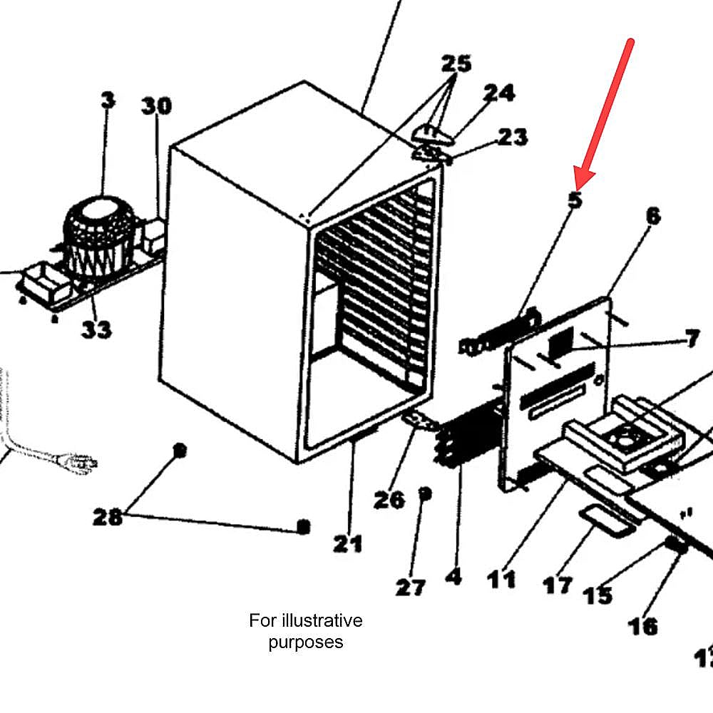 Danby Part #jg32C.01-05, Wine Cooler Defrost Heater